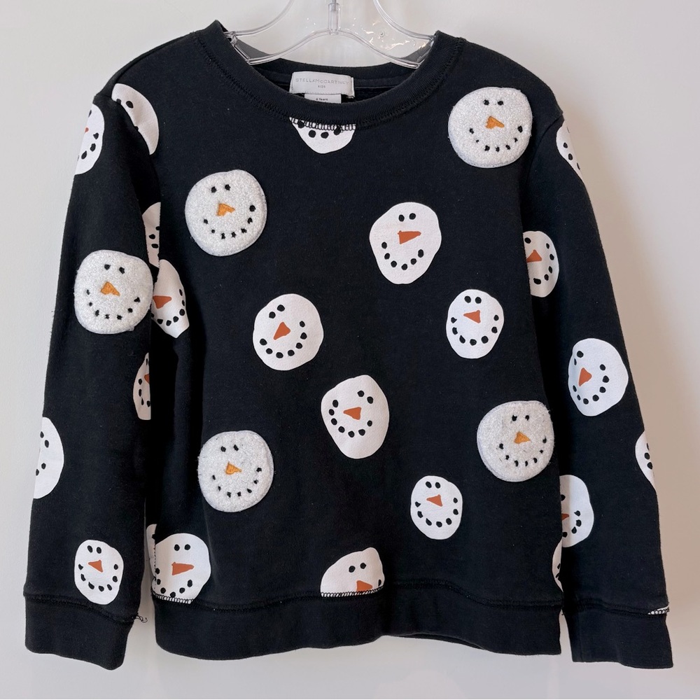 Stella McCartney Kids Black Snowman Sweatshirt